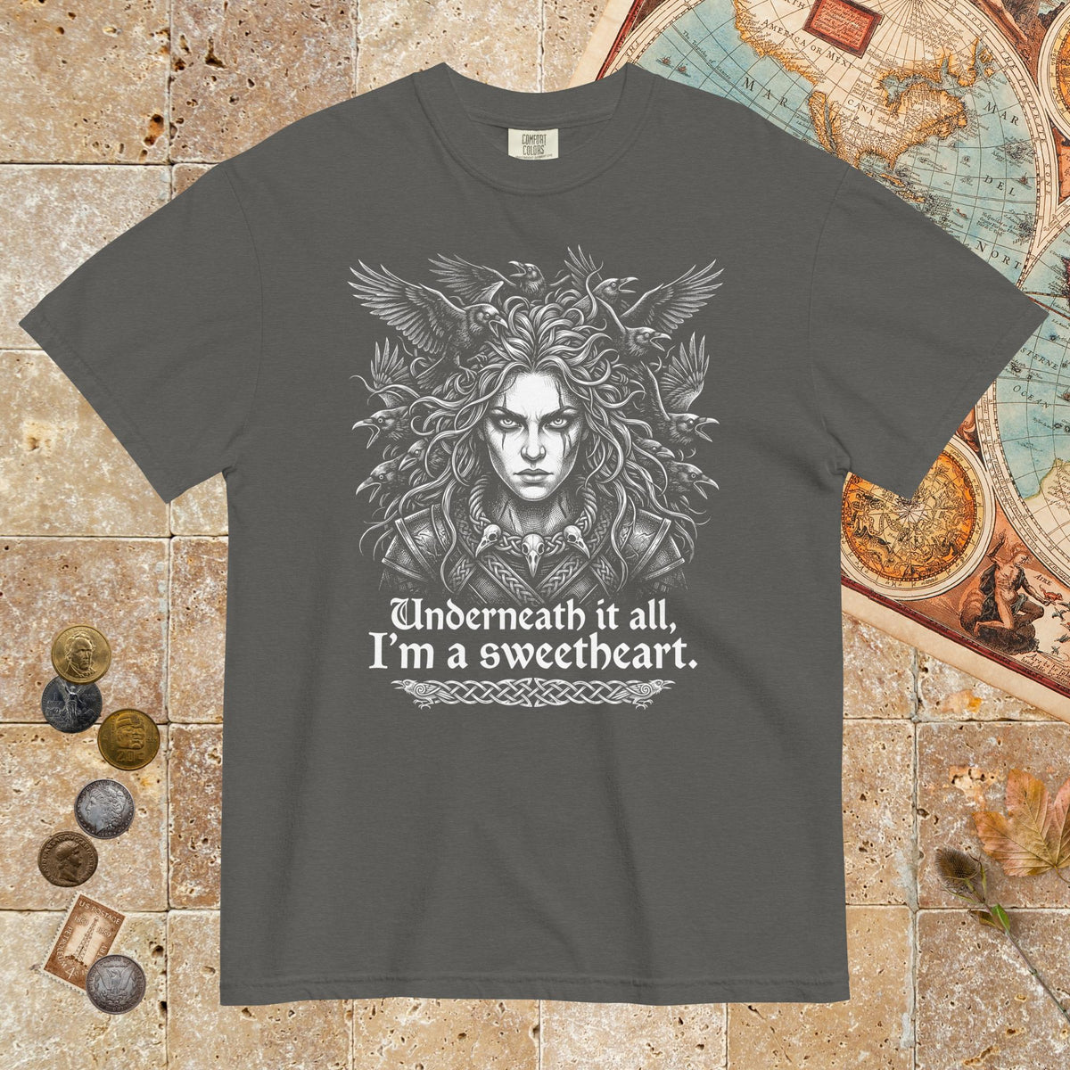 Pepper The Morrigan Underneath I'm a Sweetheart - Premium Tee - history buff gift by HistoHead