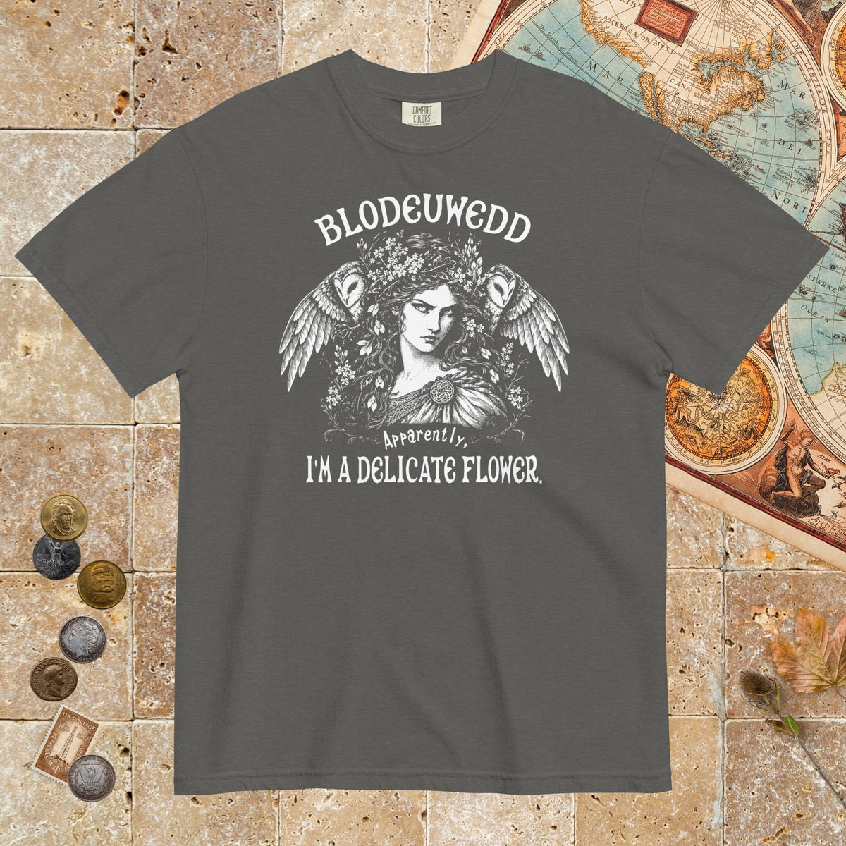 Pepper Blodeuwedd Apparently I'm A Delicate Flower - Premium Tee - history buff gift by HistoHead