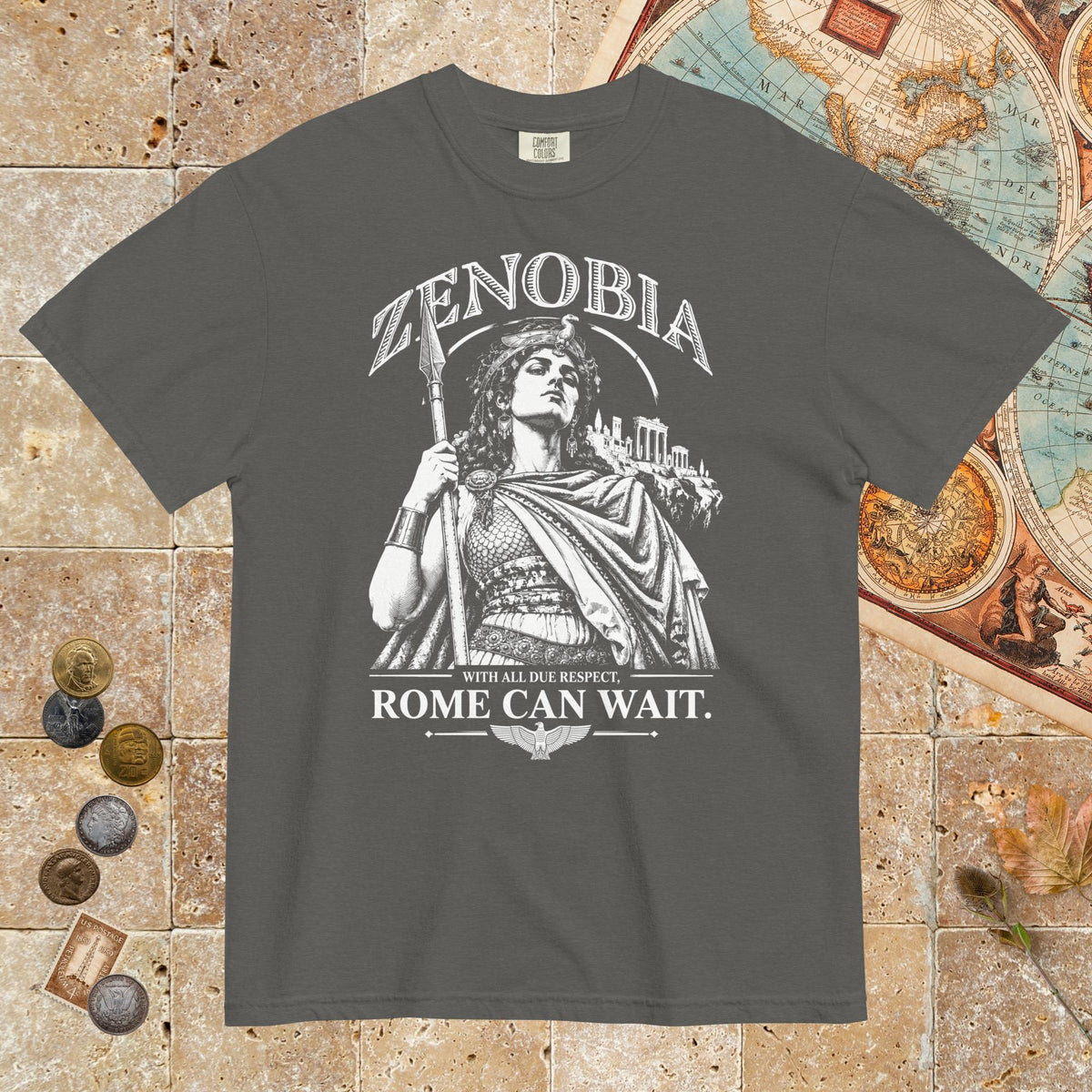 Pepper Zenobia With All Due Respect Rome Can Wait - Premium Tee - history buff gift by HistoHead