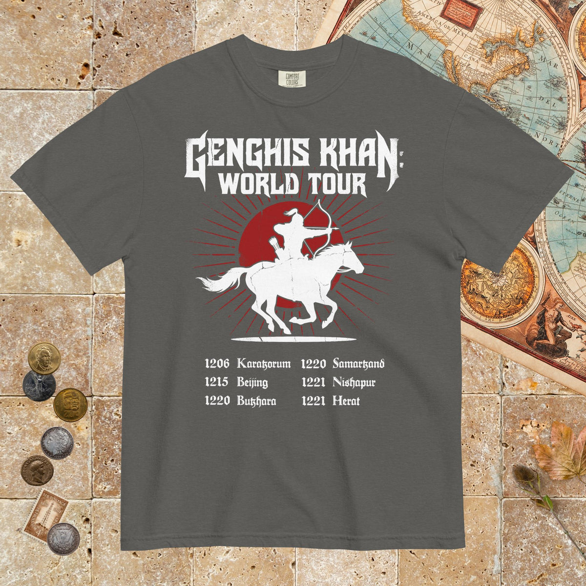Pepper Genghis Khan World Tour - Premium Tee - history buff gift by HistoHead