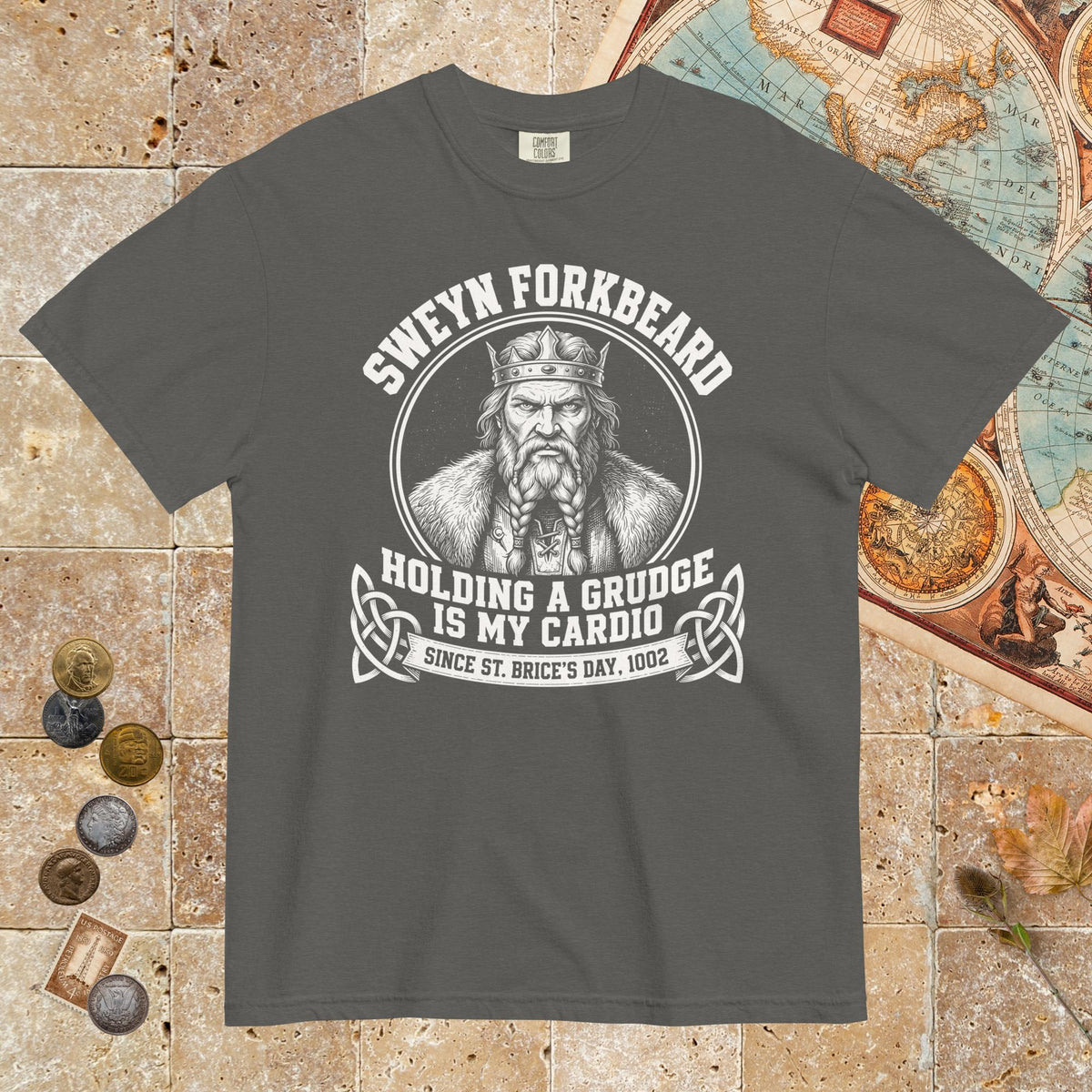 Pepper Sweyn Forkbeard Holding a Grudge Is My Cardio - Premium Tee - history buff gift by HistoHead