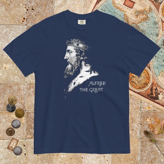 True Navy Alfred the Great Portrait - Premium Tee - history buff gift by HistoHead