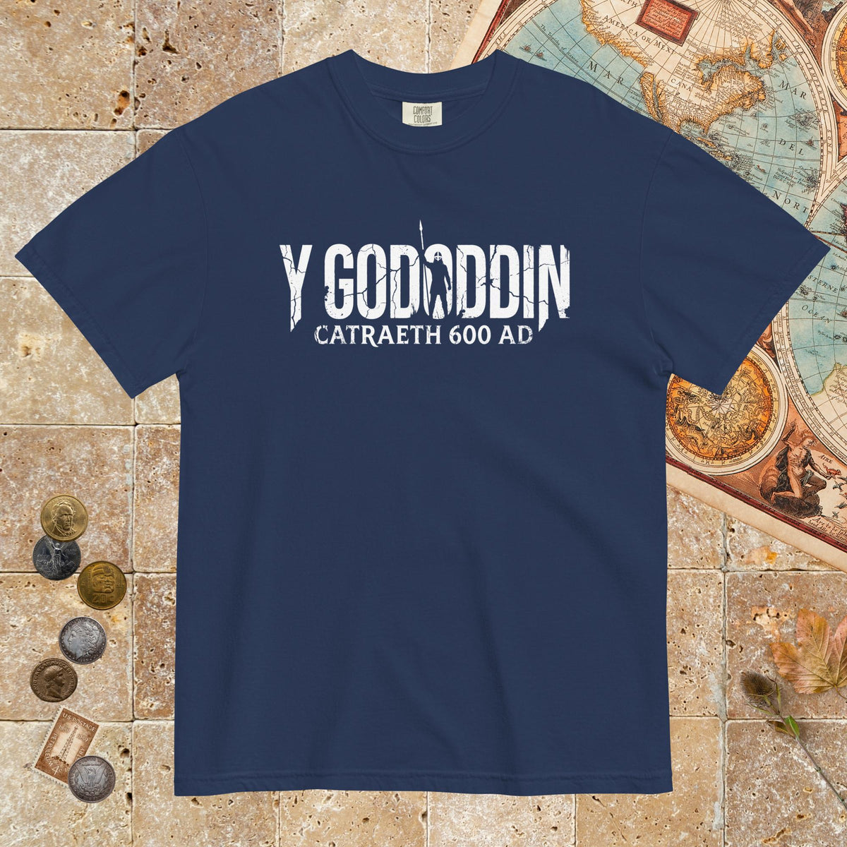 True Navy Y Gododdin Catraeth 600 - Premium Tee - history buff gift by HistoHead