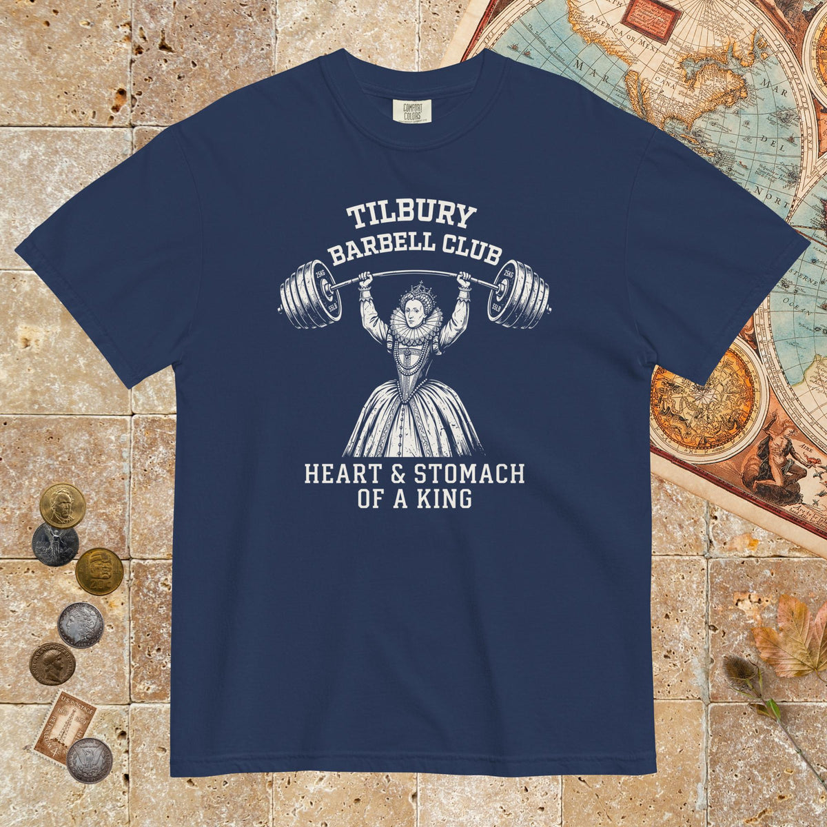 True Navy Elizabeth I Tilbury Barbell Club - Premium Tee - history buff gift by HistoHead