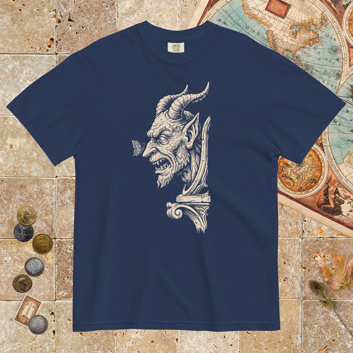 True Navy Grotesque and Butterfly - Premium Tee - history buff gift by HistoHead
