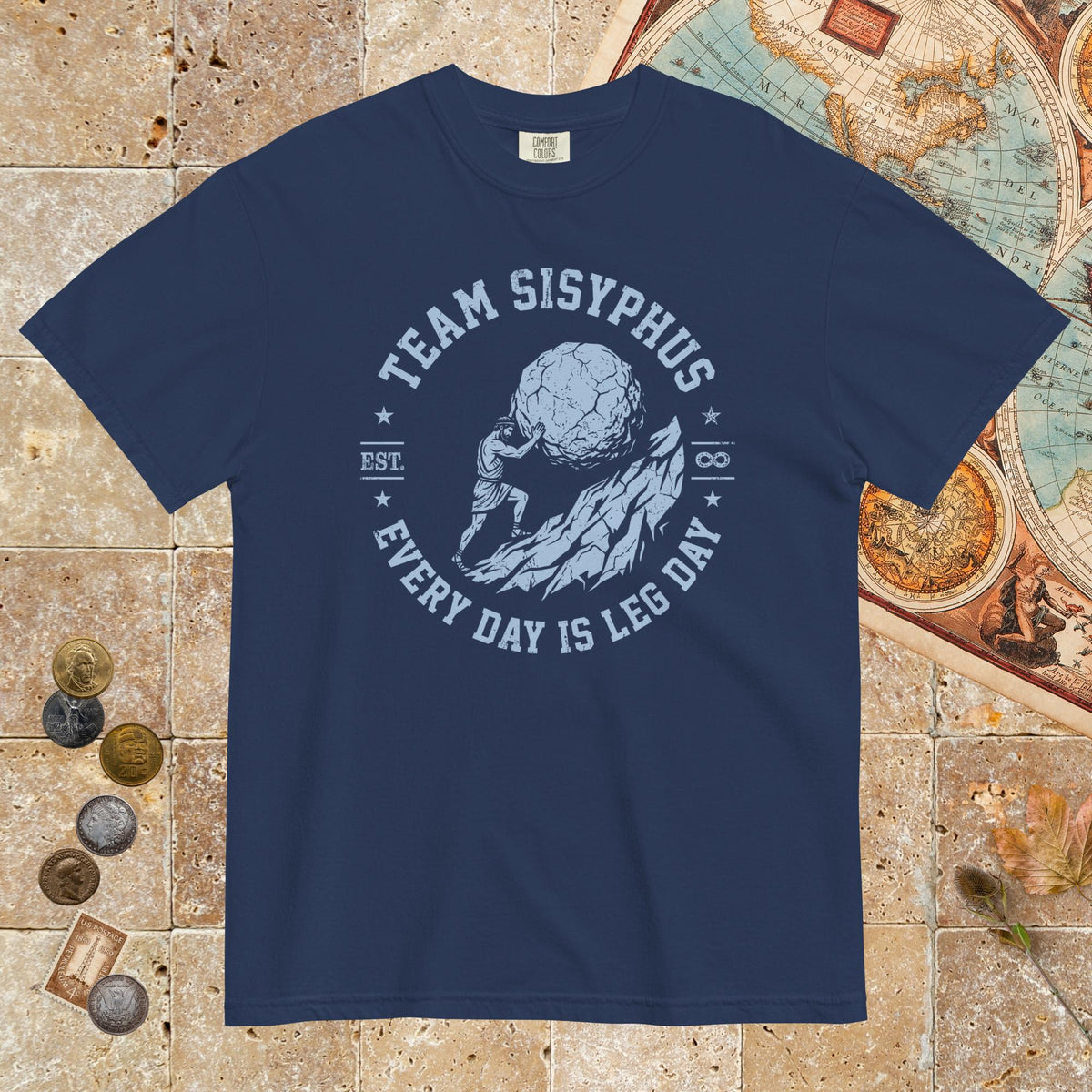 True Navy Team Sisyphus - Premium Tee - history buff gift by HistoHead