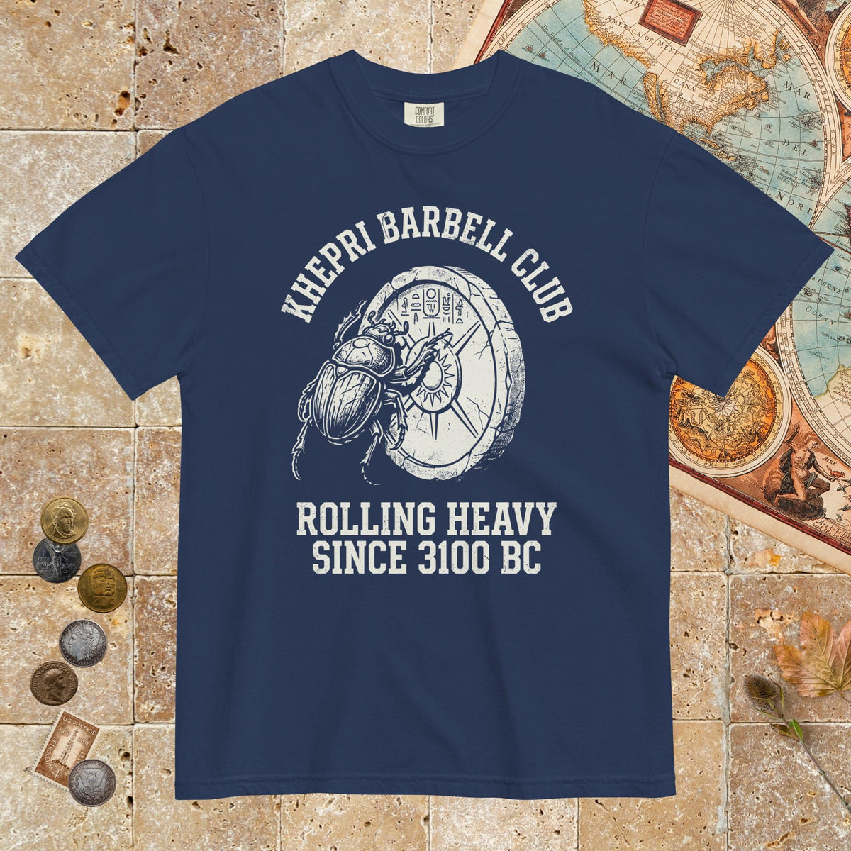 True Navy Khepri Barbell Club - Premium Tee - history buff gift by HistoHead