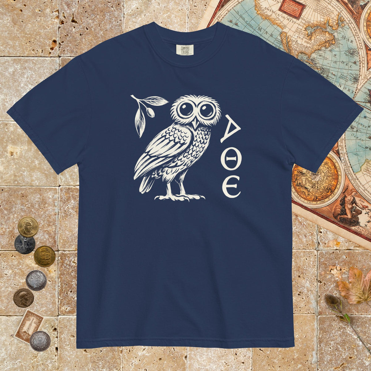 True Navy Owl of Athena - Premium Tee - history buff gift by HistoHead
