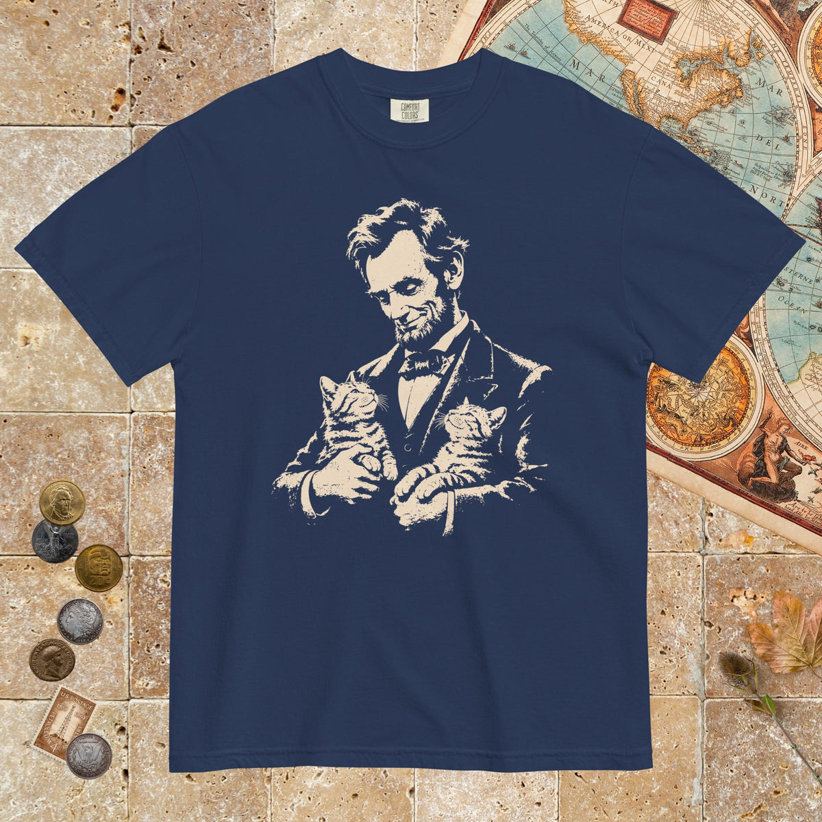 True Navy Lincoln's Cats - Premium Tee - history buff gift by HistoHead