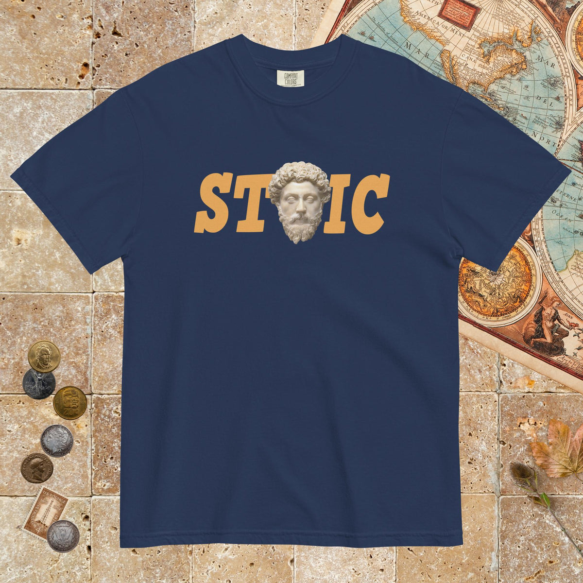 True Navy Stoic Marcus Aurelius - Premium Tee - history buff gift by HistoHead