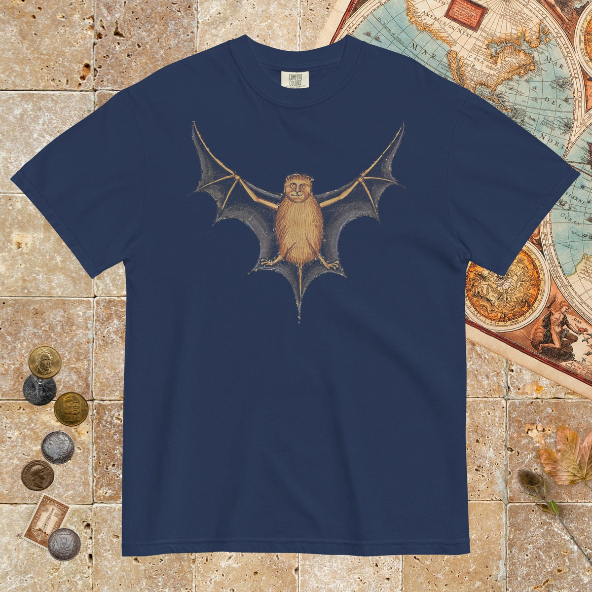 True Navy Weird Medieval Bat - Premium Tee - history buff gift by HistoHead