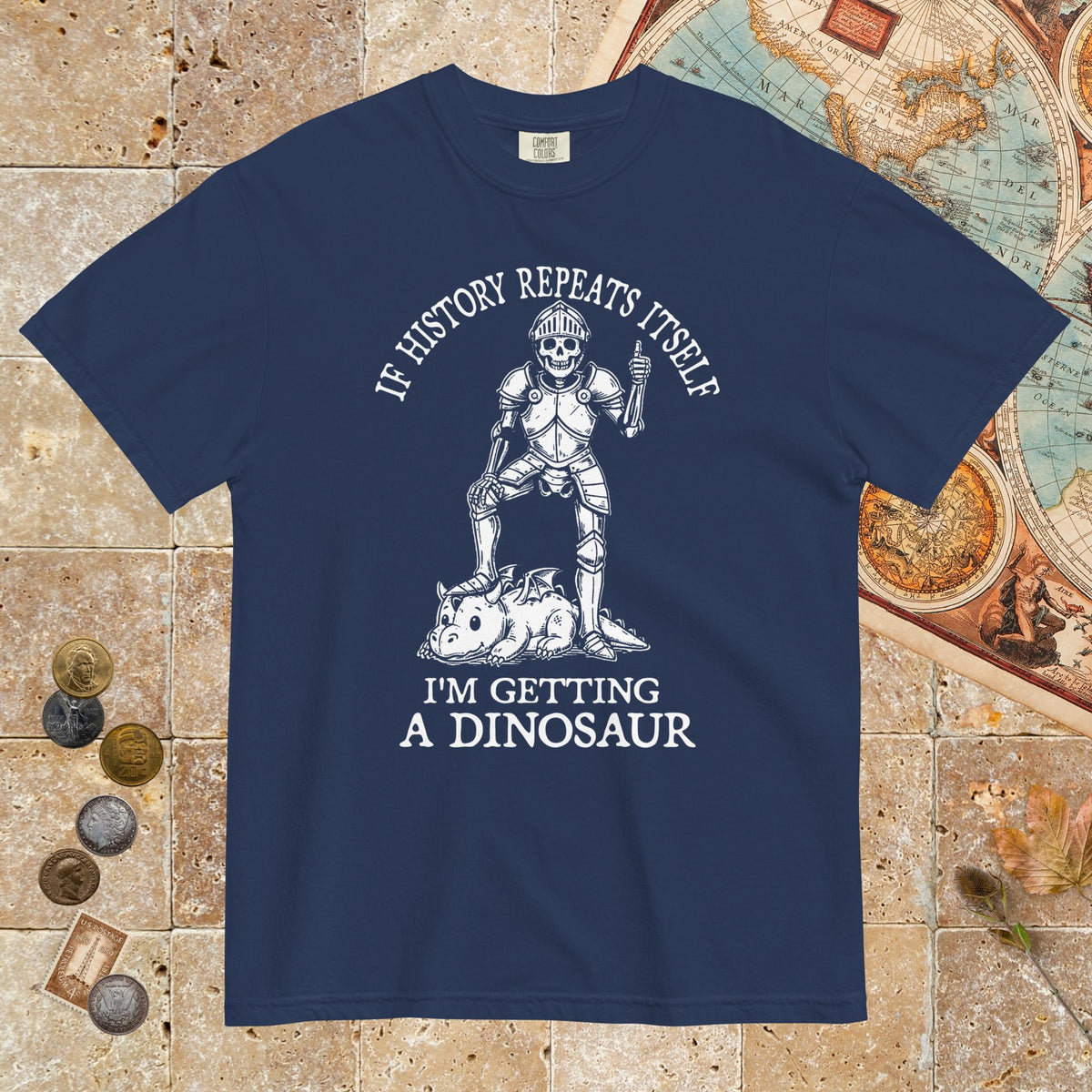 True Navy I'm Getting a Dinosaur - Premium Tee - history buff gift by HistoHead
