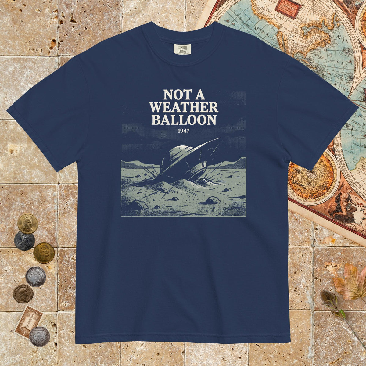 True Navy Roswell Weather Balloon - Premium Tee - history buff gift by HistoHead
