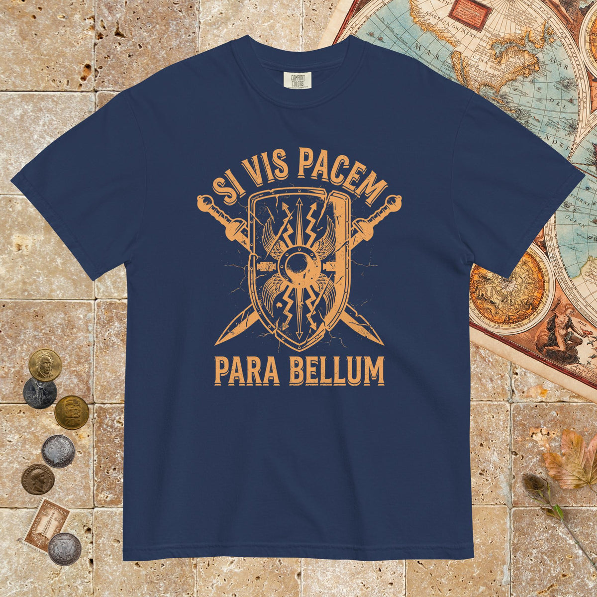 True Navy Si Vis Pacem Para Bellum Scutum - Premium Tee - history buff gift by HistoHead