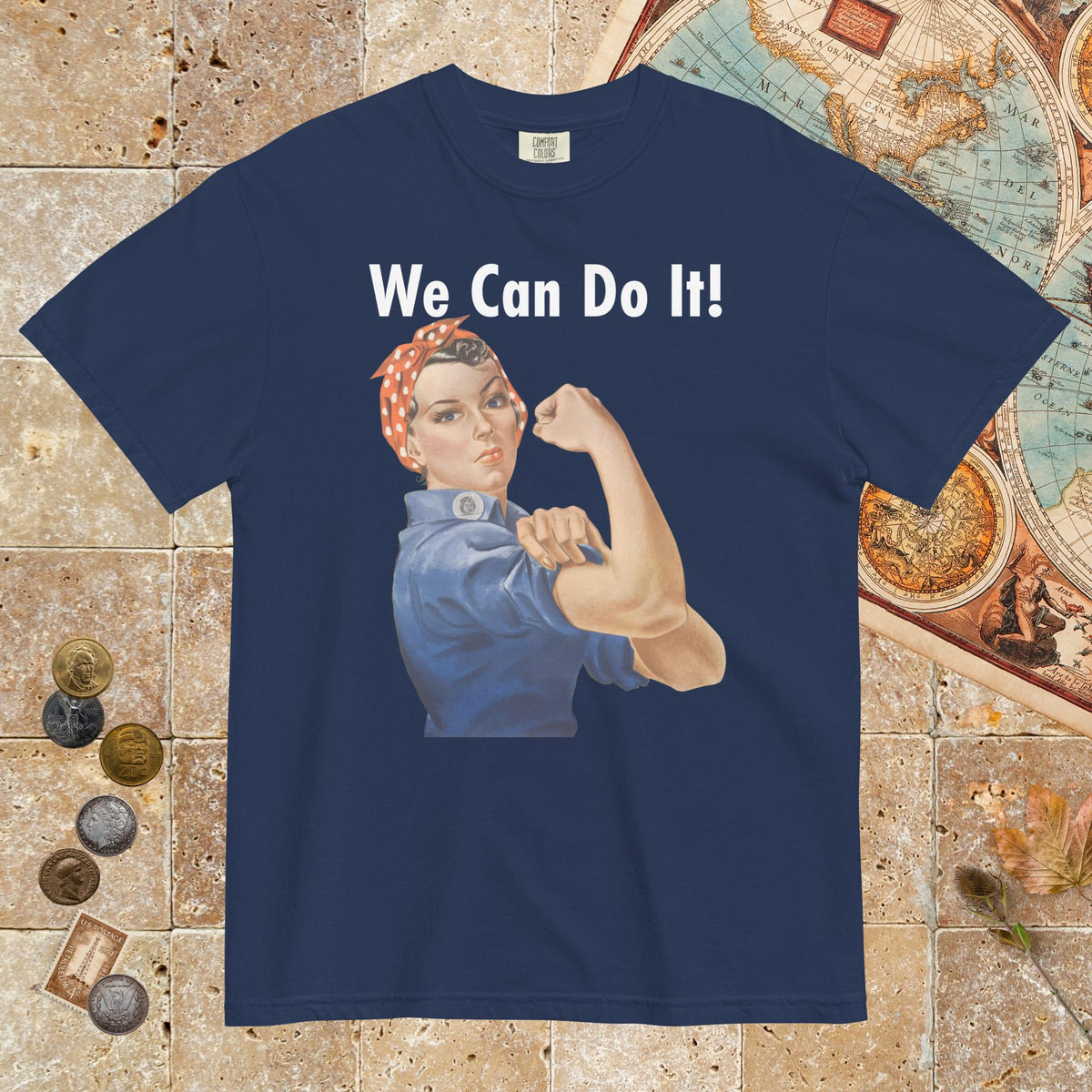 True Navy Rosie We Can Do It - Premium Tee - history buff gift by HistoHead
