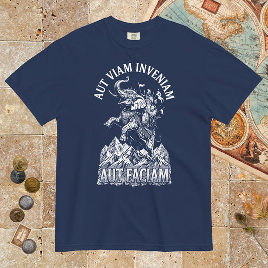 True Navy Aut Viam Inveniam Hannibal Quote - Premium Tee - history buff gift by HistoHead