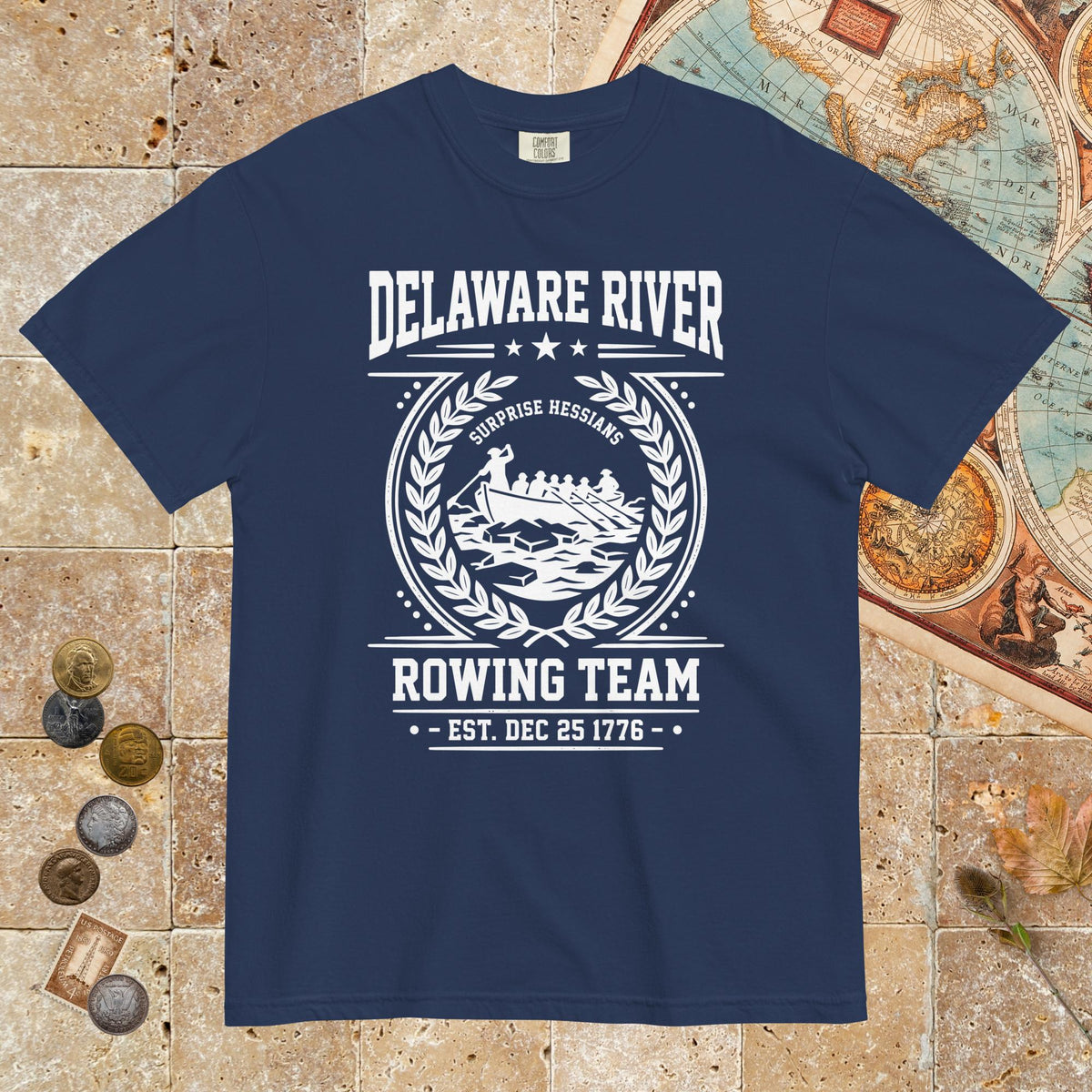 True Navy Delaware River Rowing Team - Premium Tee - history buff gift by HistoHead