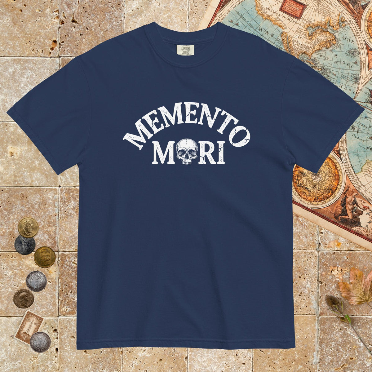 True Navy Memento Mori - Premium Tee - history buff gift by HistoHead