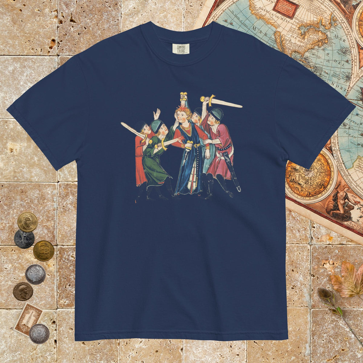 True Navy Medieval Positivity - Premium Tee - history buff gift by HistoHead