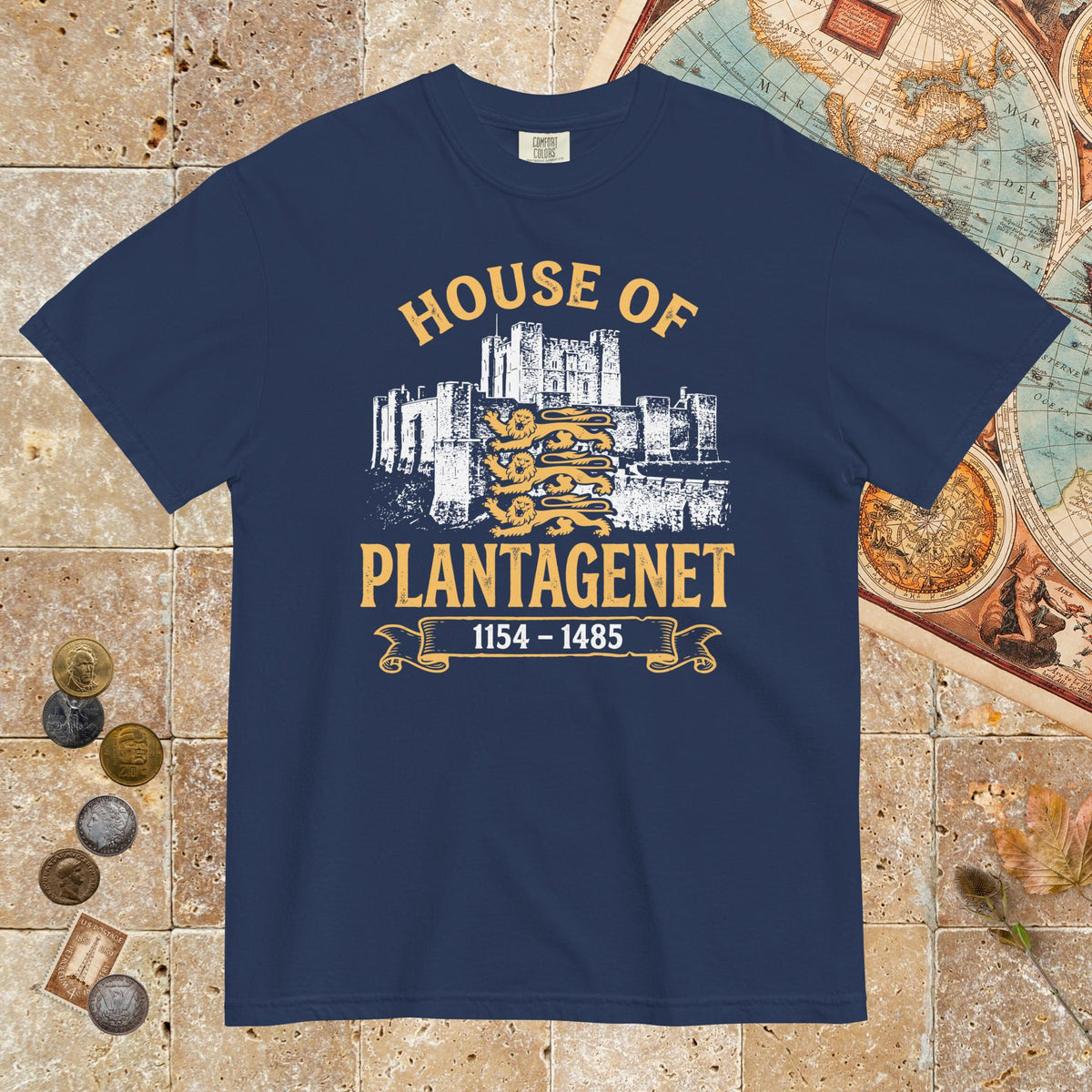 True Navy House of Plantagenet - Premium Tee - history buff gift by HistoHead