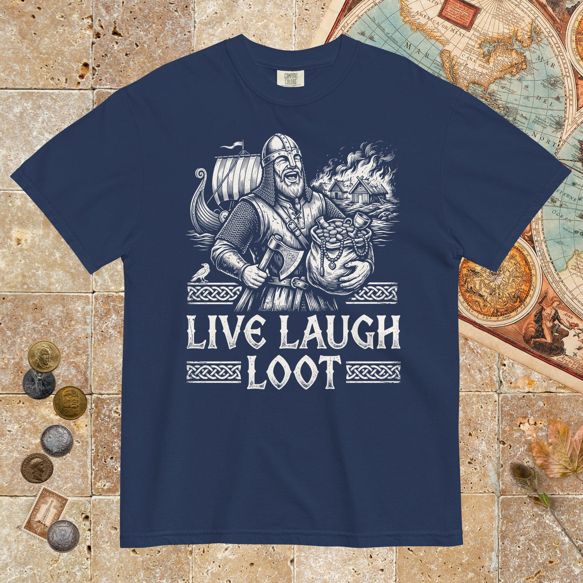 True Navy Live Laugh Loot - Premium Tee - history buff gift by HistoHead