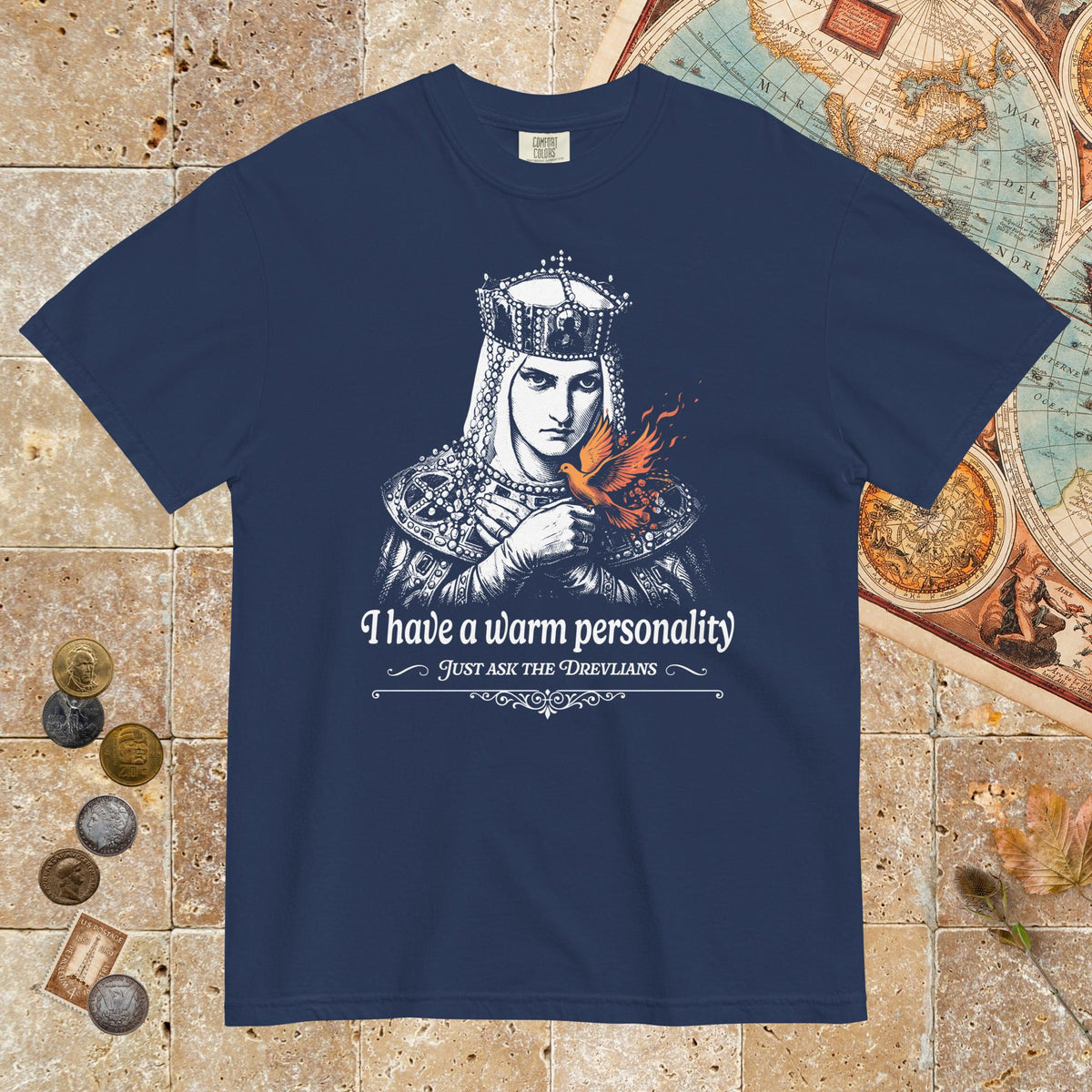 True Navy Olga of Kiev I Have a Warm Personality - Premium Tee - history buff gift by HistoHead