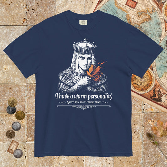 True Navy Olga of Kiev I Have a Warm Personality - Premium Tee - history buff gift by HistoHead