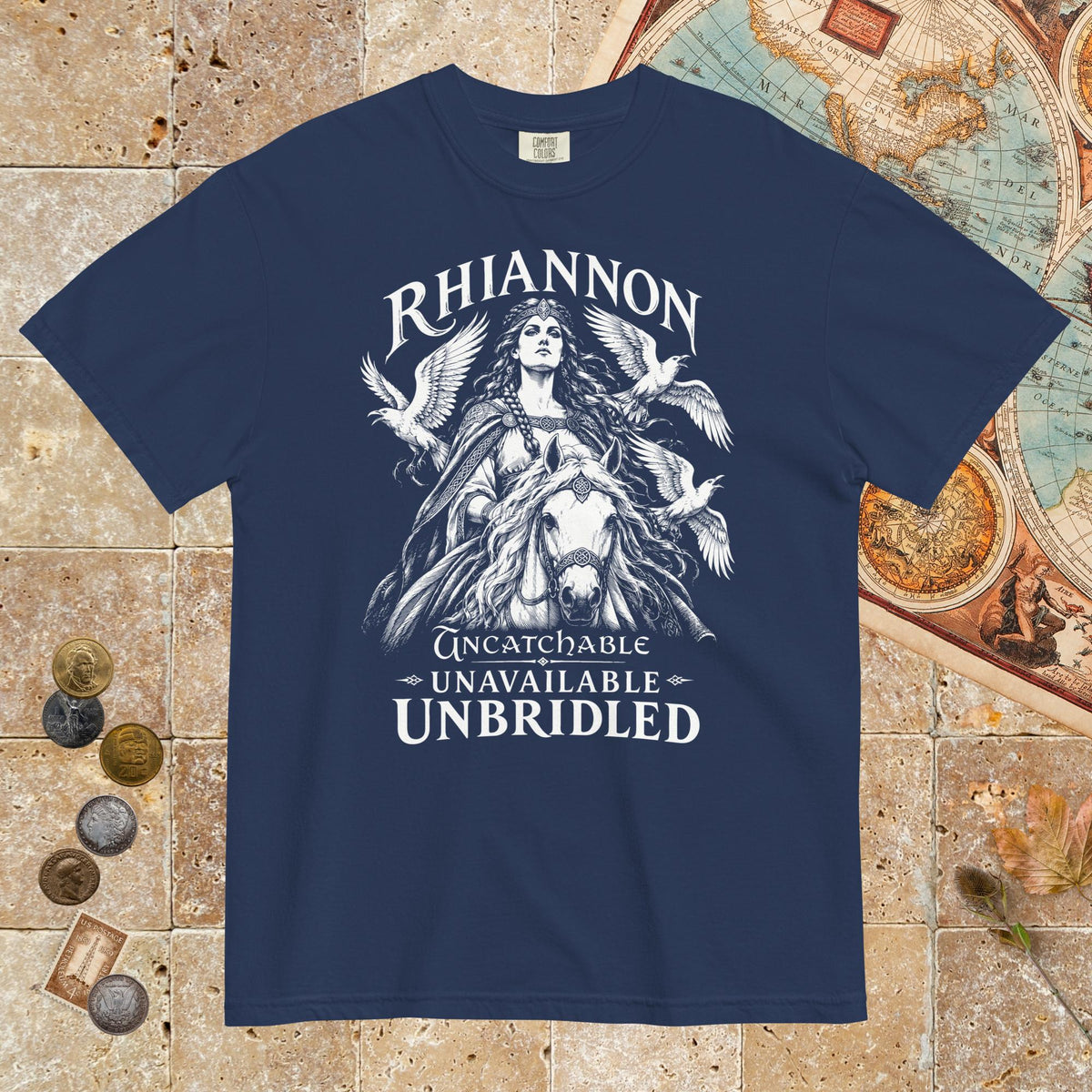 True Navy Rhiannon Uncatchable Unavailable Unbridled - Premium Tee - history buff gift by HistoHead