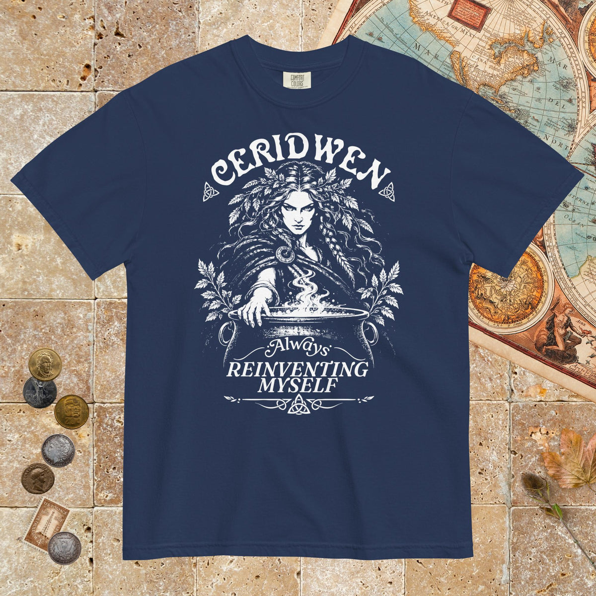 True Navy Ceridwen Always Reinventing Myself - Premium Tee - history buff gift by HistoHead