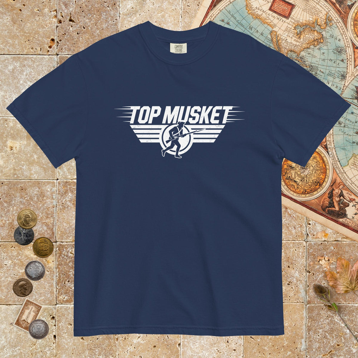 True Navy Top Musket - Premium Tee - history buff gift by HistoHead