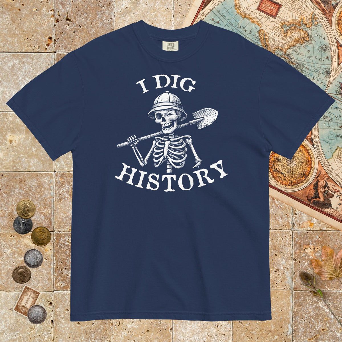 True Navy I Dig History - Premium Tee - history buff gift by HistoHead