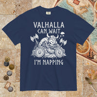 True Navy Valhalla Can Wait - Premium Tee - history buff gift by HistoHead