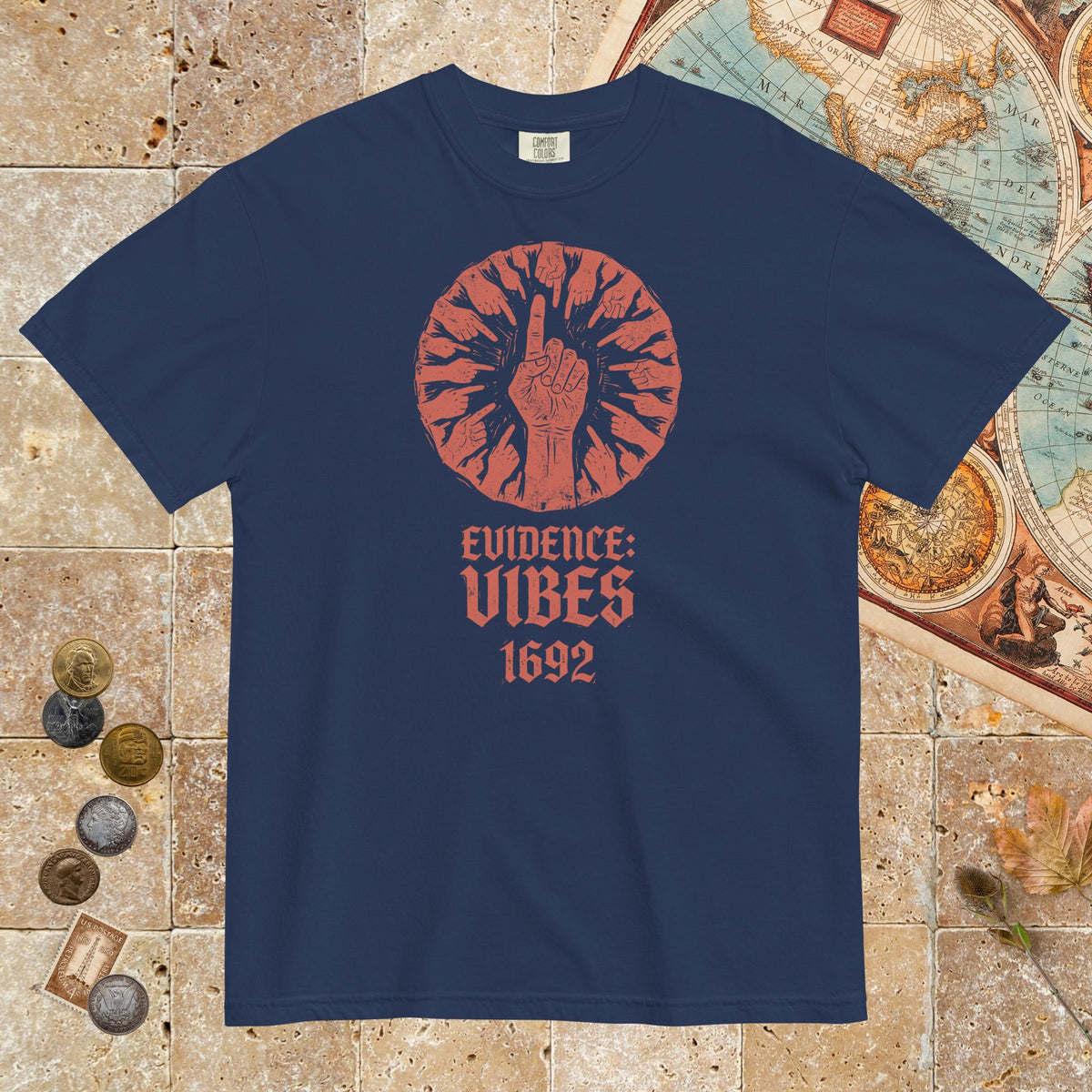 True Navy 1692 Salem Witch Trials Evidence - Premium Tee - history buff gift by HistoHead