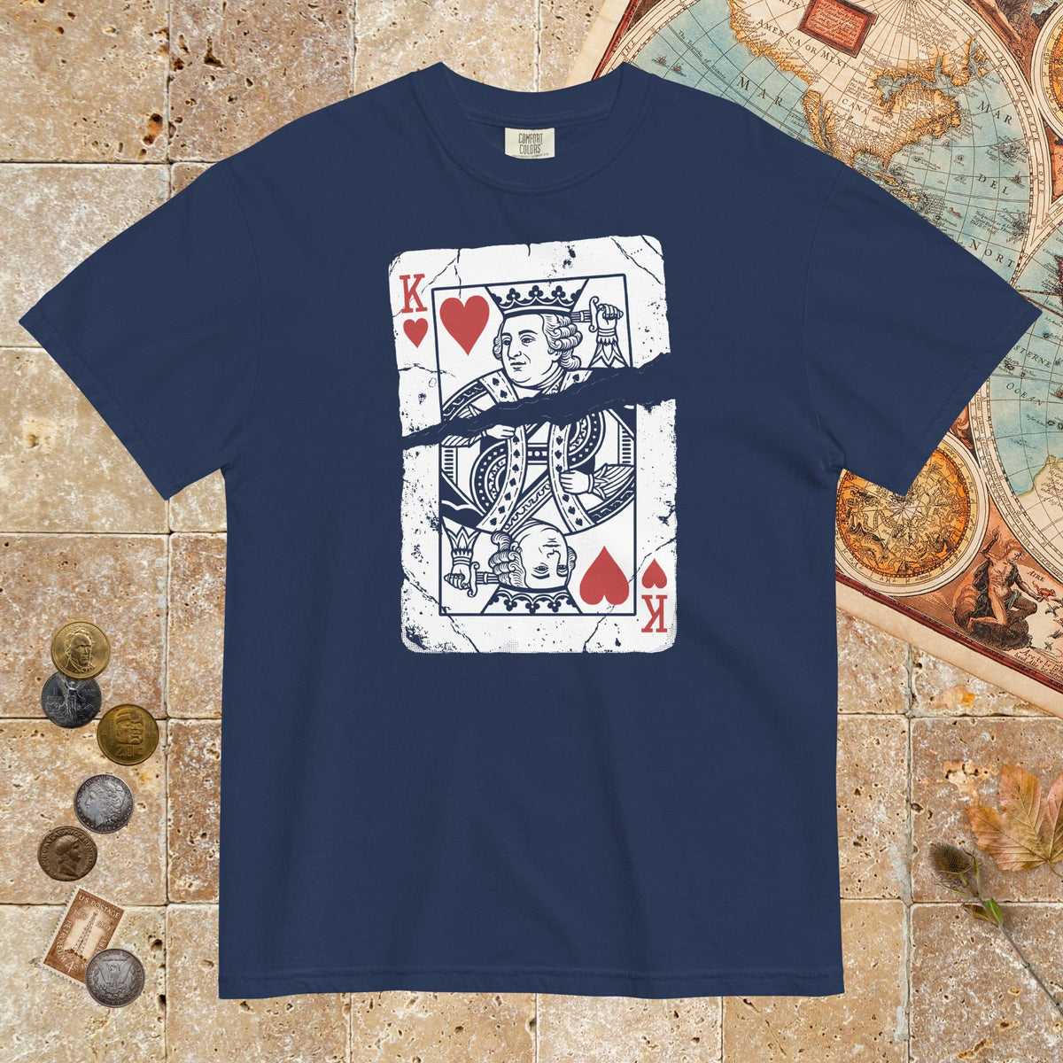 True Navy Louis XVI Playing Card - Premium Tee - history buff gift by HistoHead
