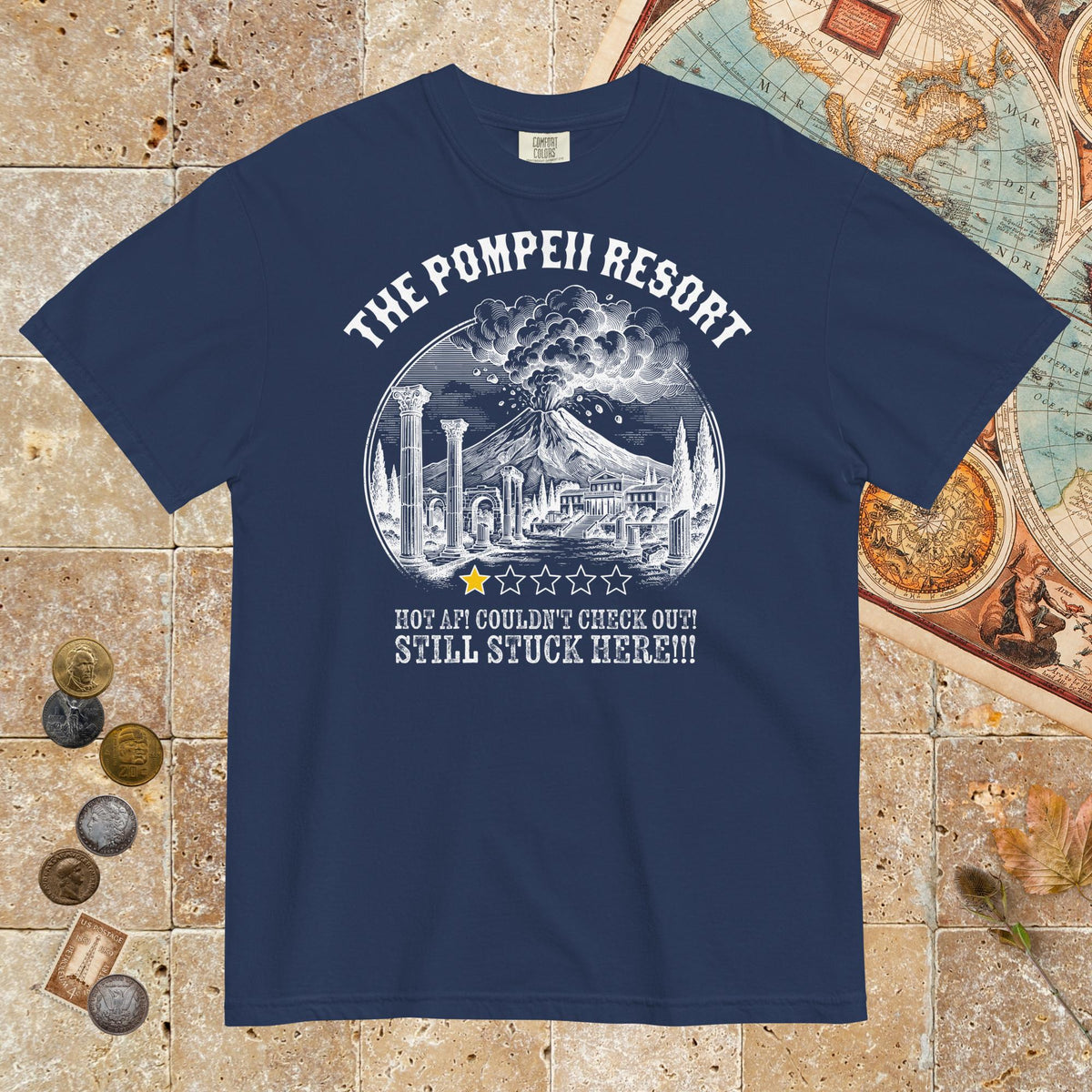 True Navy The Pompeii Resort Review - Premium Tee - history buff gift by HistoHead