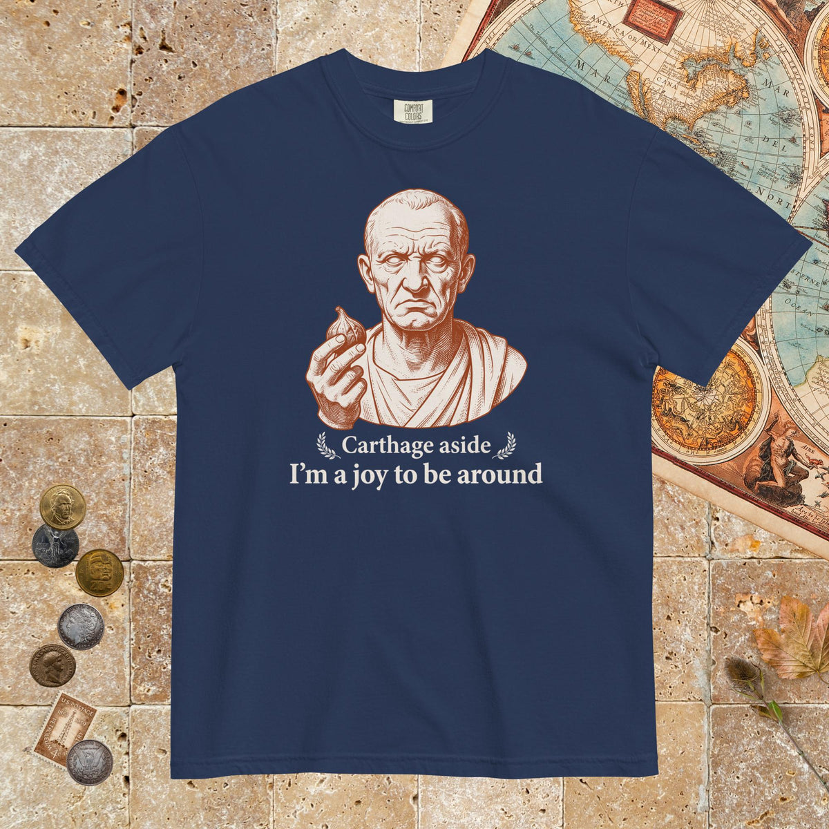 True Navy Cato Carthage Aside I'm a Joy to Be Around - Premium Tee - history buff gift by HistoHead