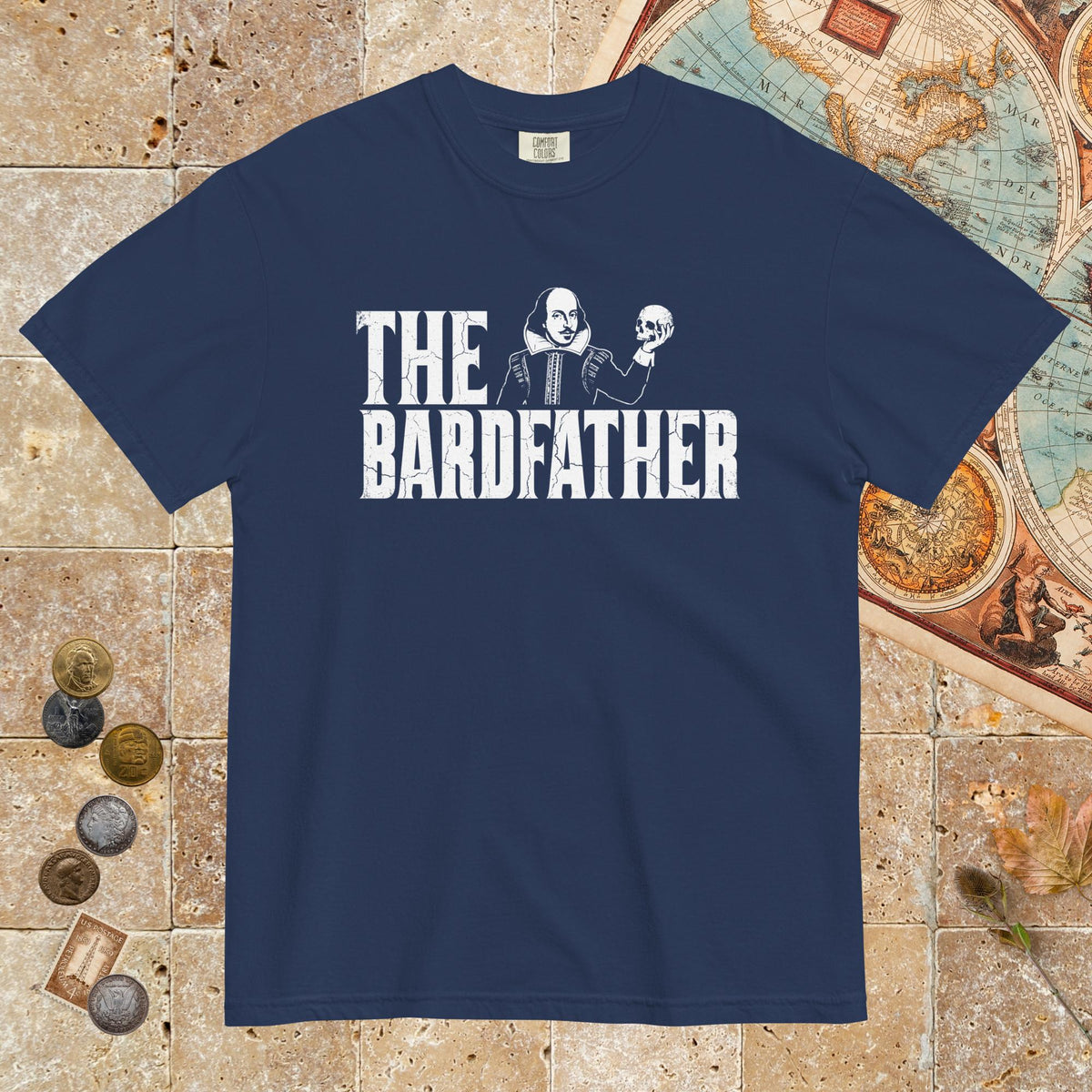 True Navy Shakespeare The Bardfather - Premium Tee - history buff gift by HistoHead