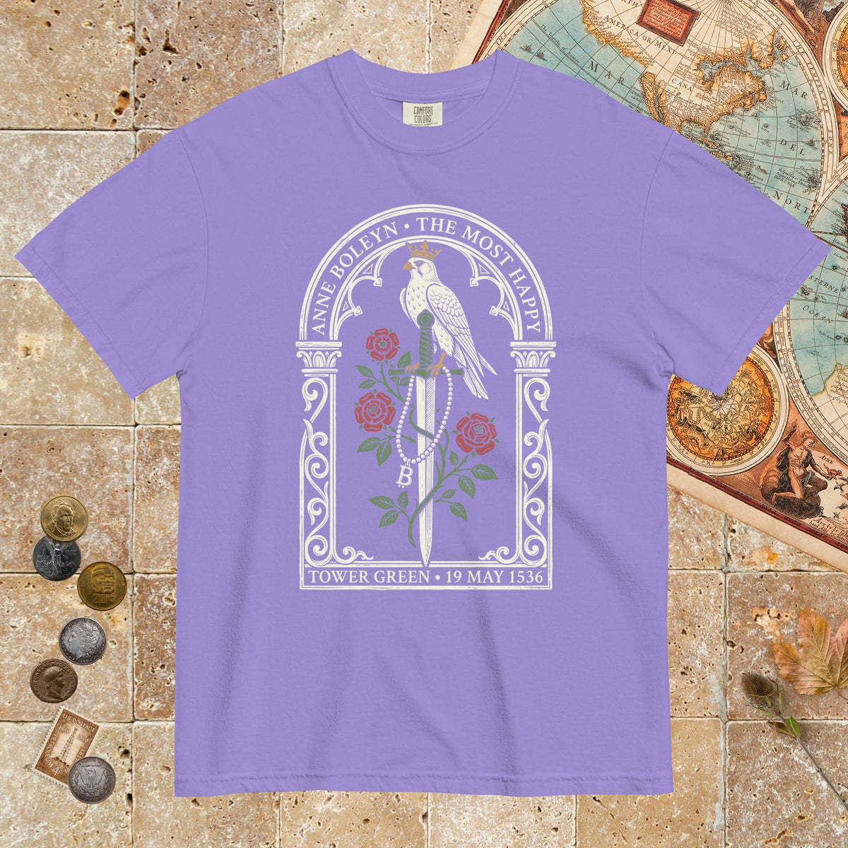 Violet Anne Boleyn Falcon - Premium Tee - history buff gift by HistoHead