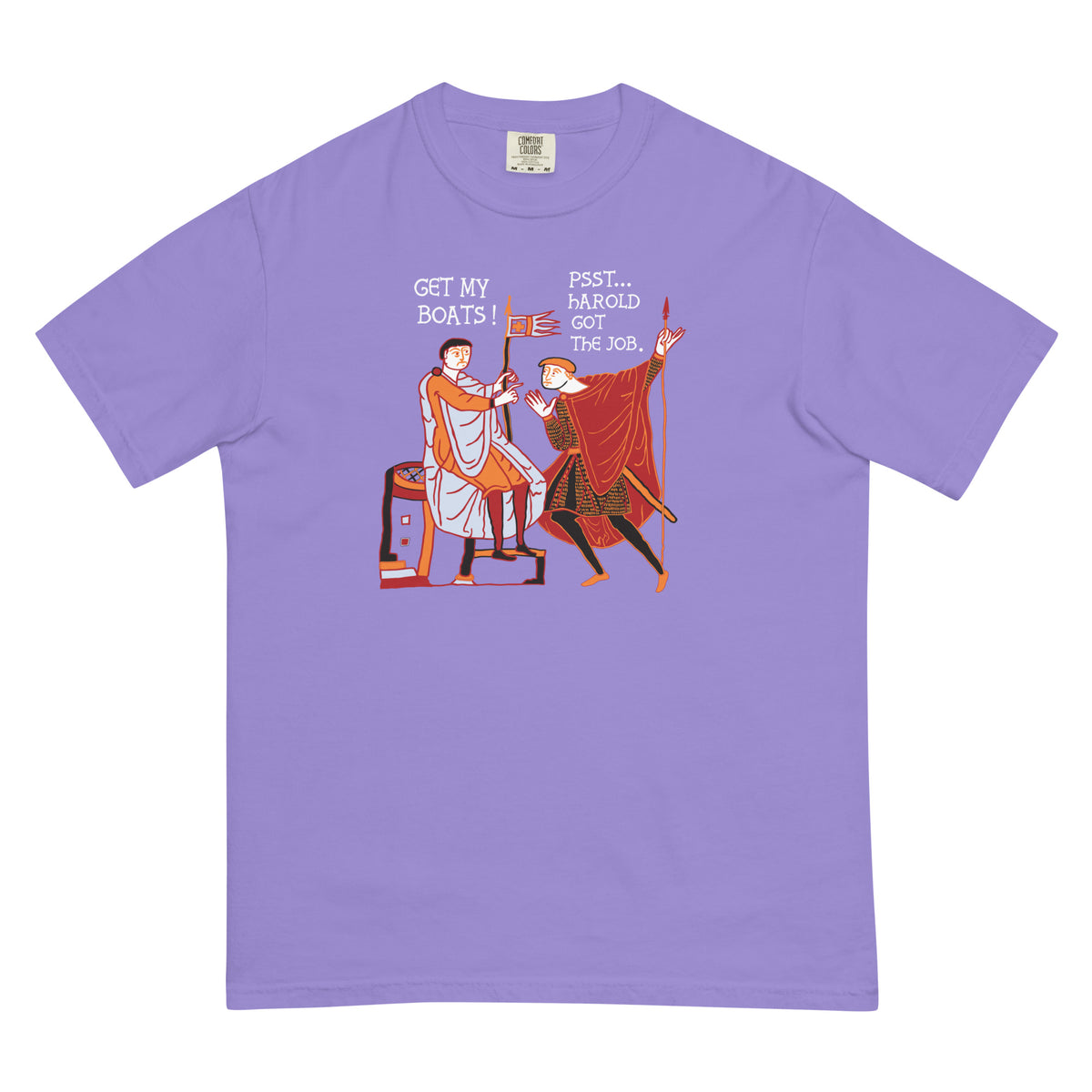 Violet Bayeux Tapestry Harold Got the Job - Premium Tee - history buff gift by HistoHead