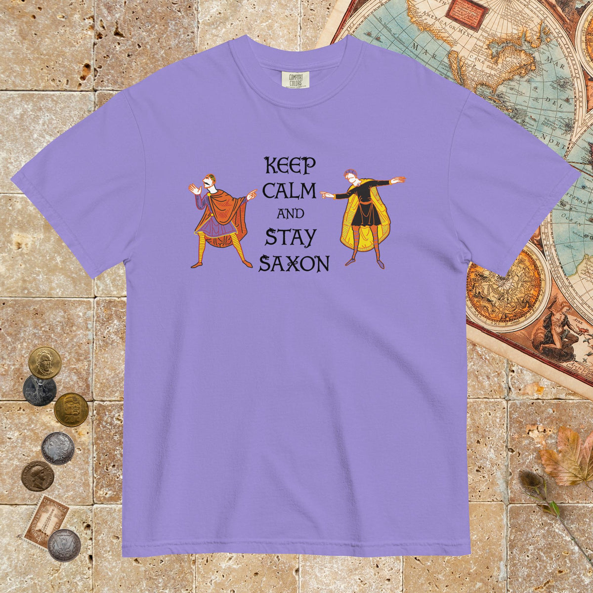 Violet Harold Godwinson Keep Calm and Stay Saxon - Premium Tee - history buff gift by HistoHead