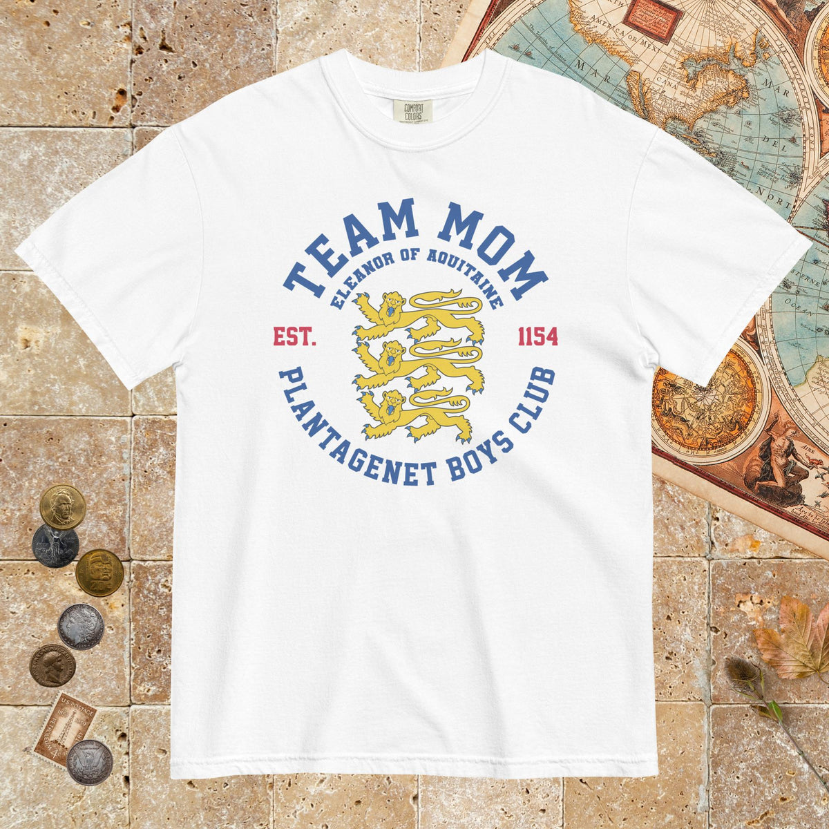 White Team Mom Eleanor of Aquitaine - Premium Tee - history buff gift by HistoHead