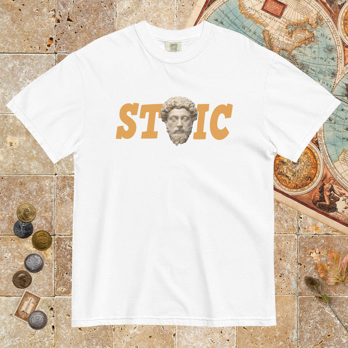 White Stoic Marcus Aurelius - Premium Tee - history buff gift by HistoHead