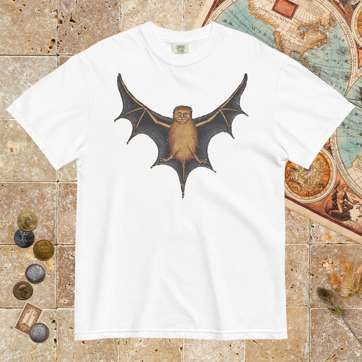 White Weird Medieval Bat - Premium Tee - history buff gift by HistoHead