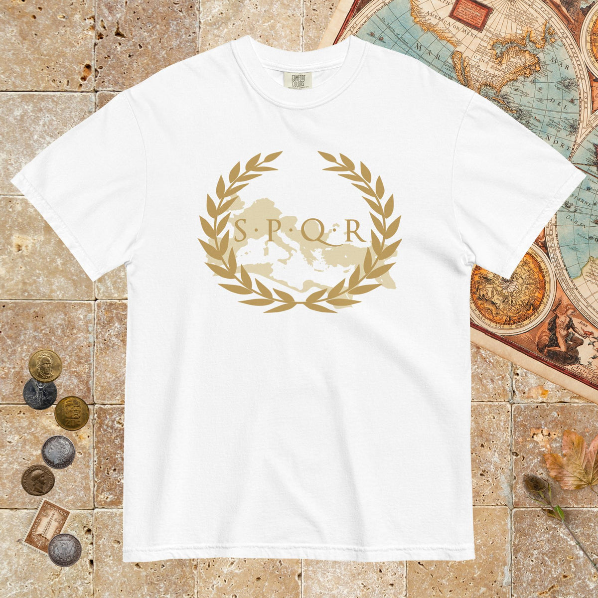 White Roman SPQR Banner - Premium Tee - history buff gift by HistoHead