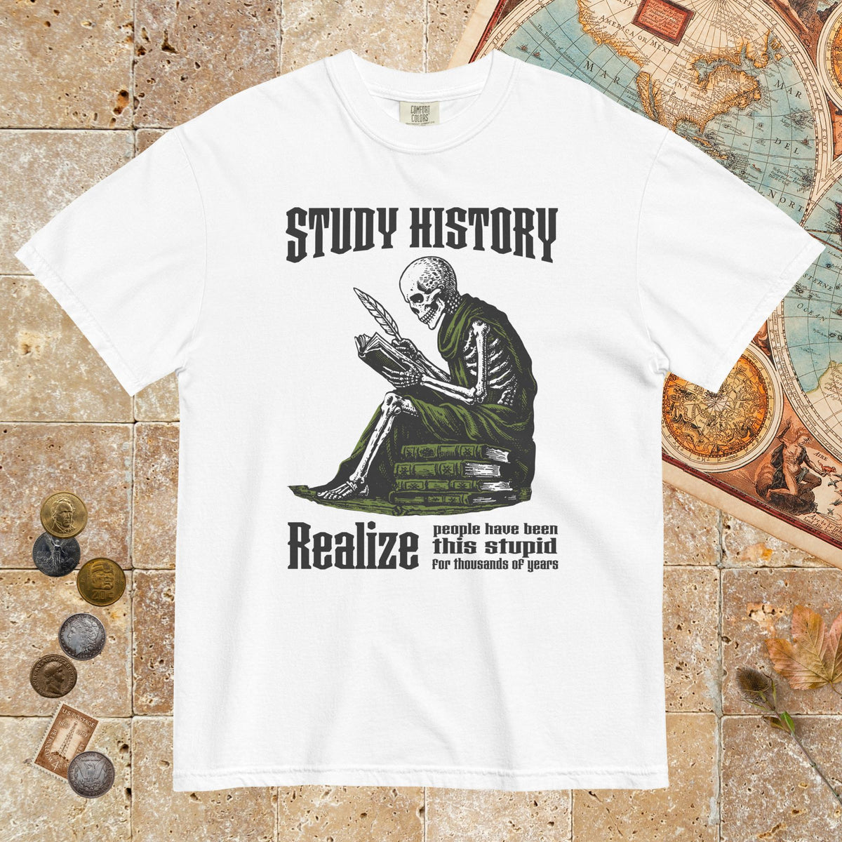 White Study History - Premium Tee - history buff gift by HistoHead