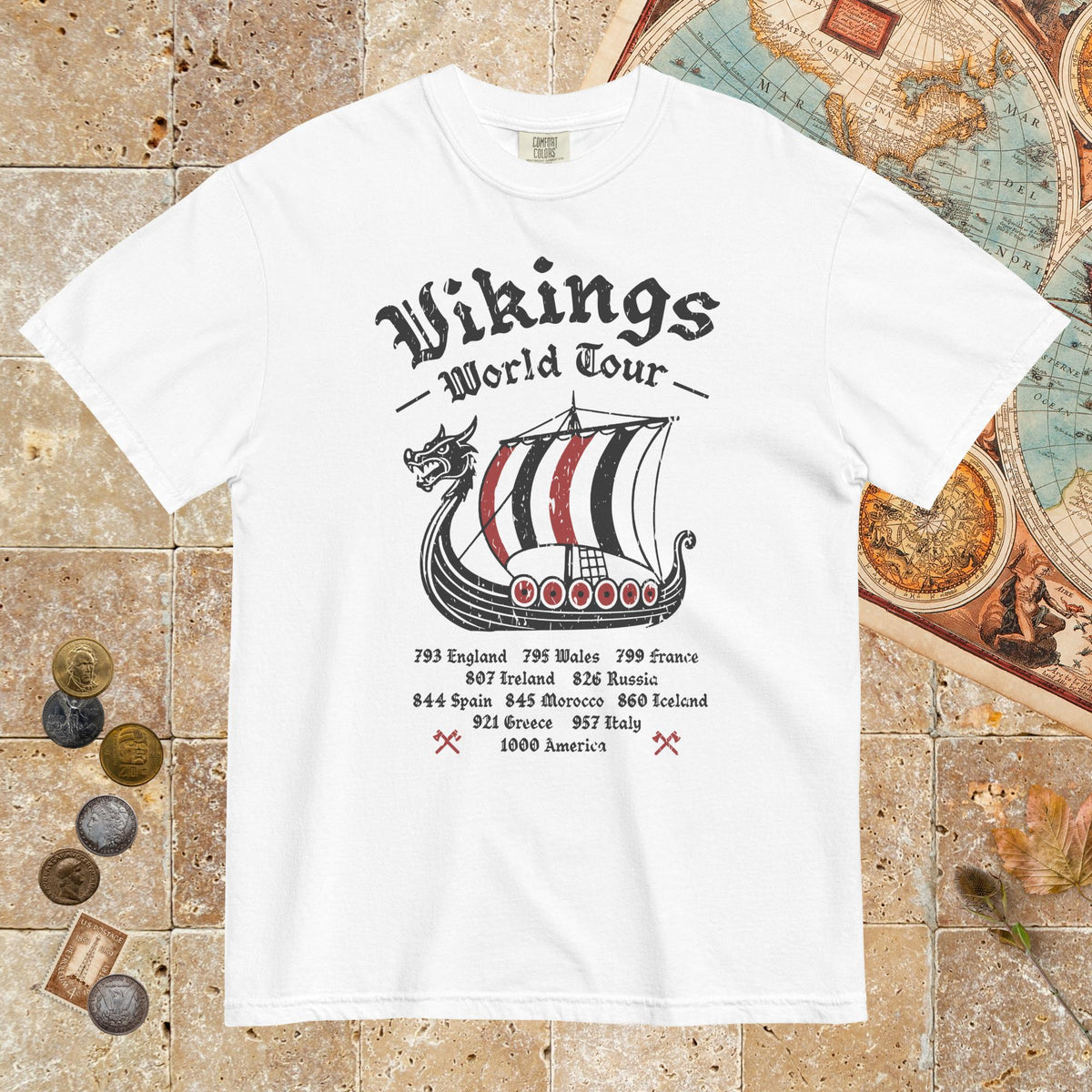 White Vikings World Tour - Premium Tee - history buff gift by HistoHead