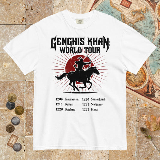 White Genghis Khan World Tour - Premium Tee - history buff gift by HistoHead