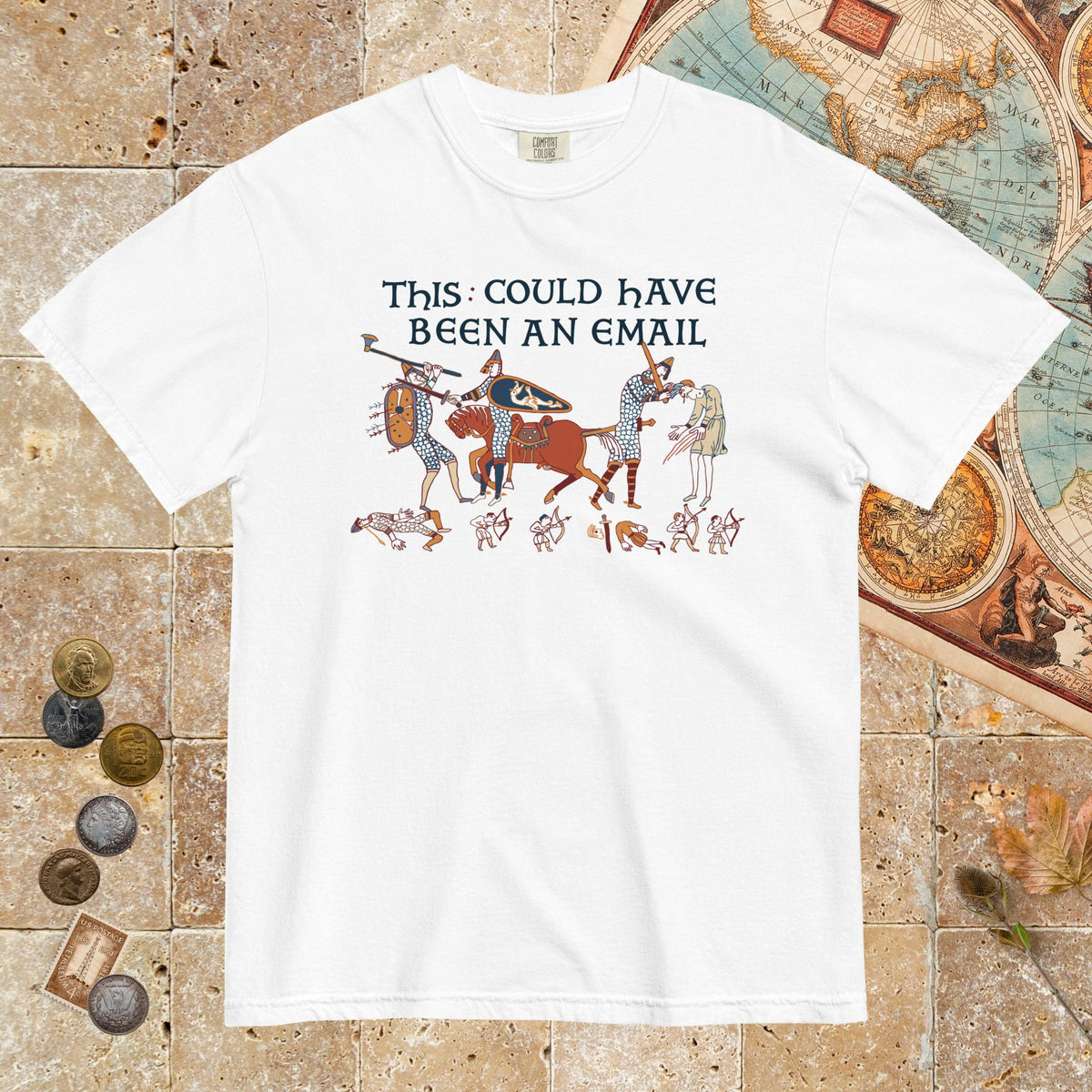 White Bayeux Tapestry This Could Have Been an Email - Premium Tee - history buff gift by HistoHead
