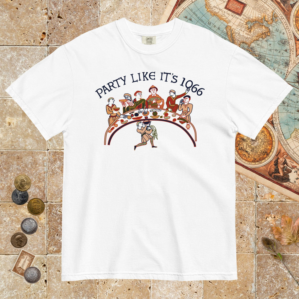 White Bayeux Tapestry Party Like It's 1066 - Premium Tee - history buff gift by HistoHead