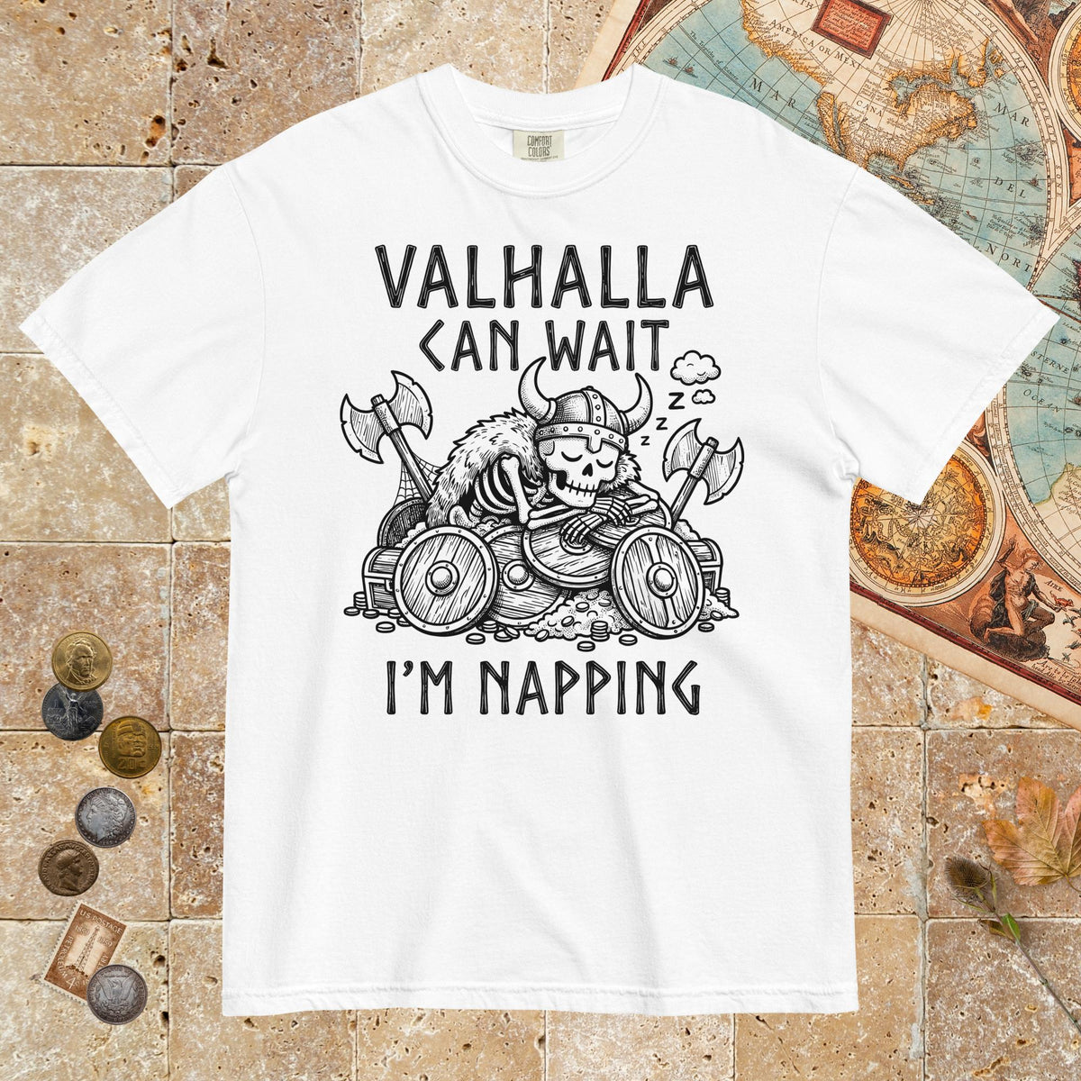 White Valhalla Can Wait - Premium Tee - history buff gift by HistoHead